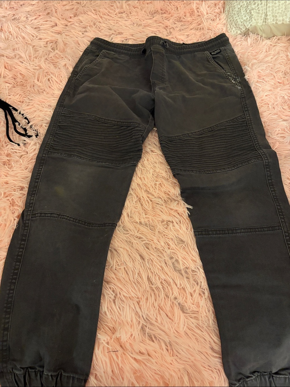H&M Dark Gray Ribbed Knee Jogger Pants